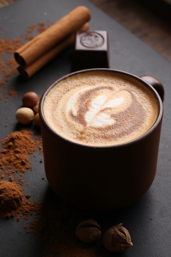 chocolate hazelnut espresso with foam