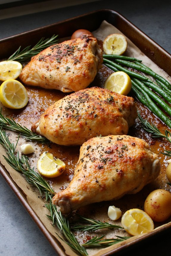 citrus herbed convection roasted thighs