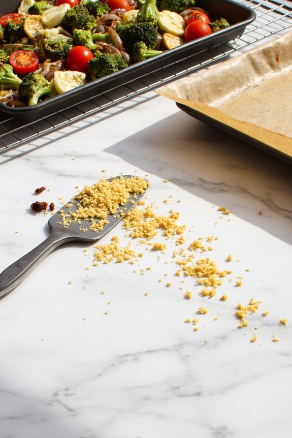 clean crumbs from door tracks