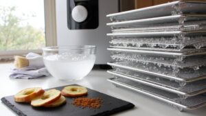 clean dehydrator trays quickly