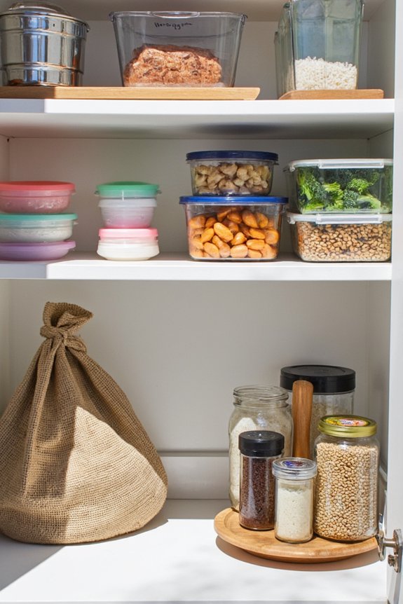 clear labeled bins dividers