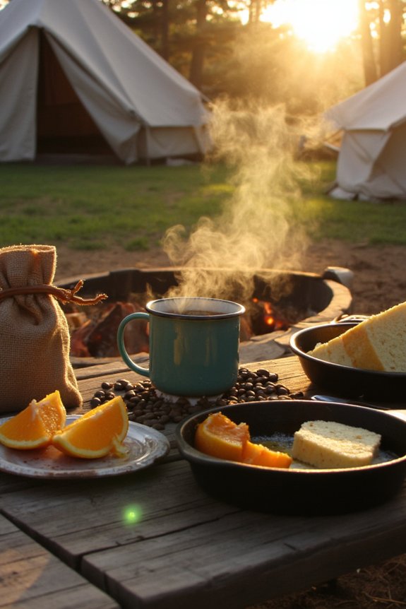 coffee maker creates campsite camaraderie