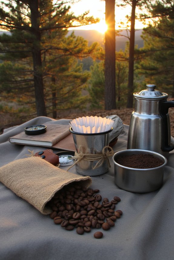 compact portable coffee kit