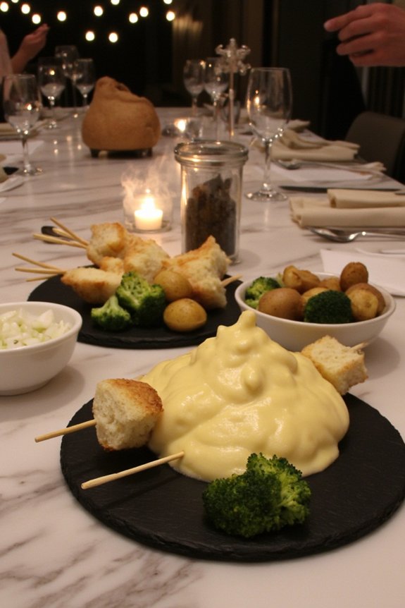consistent temperature controlled cheese fondue