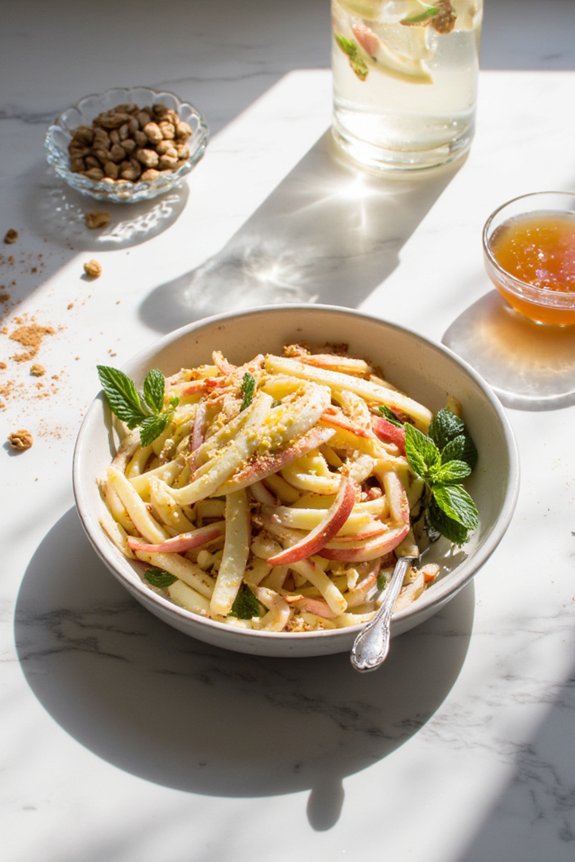 crisp spiralized granny smith apples
