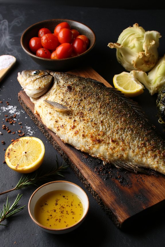 crispy skinned whole roasted fish