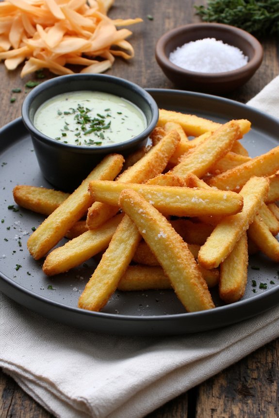 crispy spiralized parsnip fries