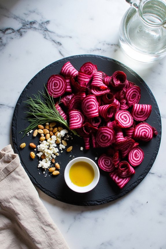 deep burgundy betalain ribbons