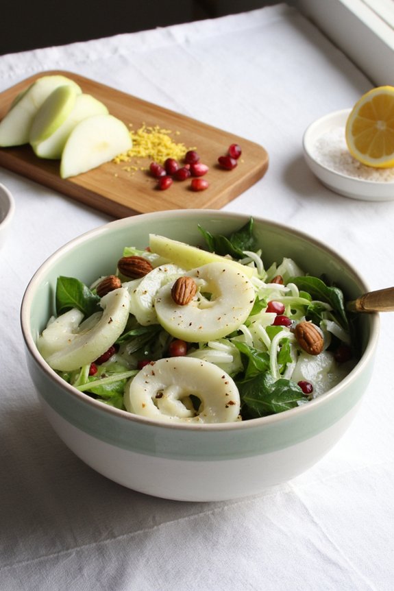 delicate pear spirals elevate salads