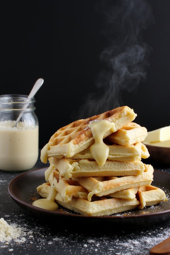 don t overfill the waffle iron