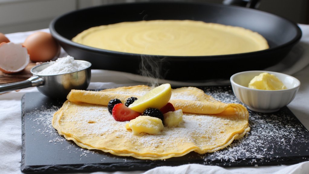 even thin circular batter spread