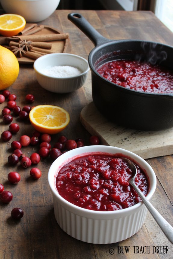 fresh cranberries citrus sugar