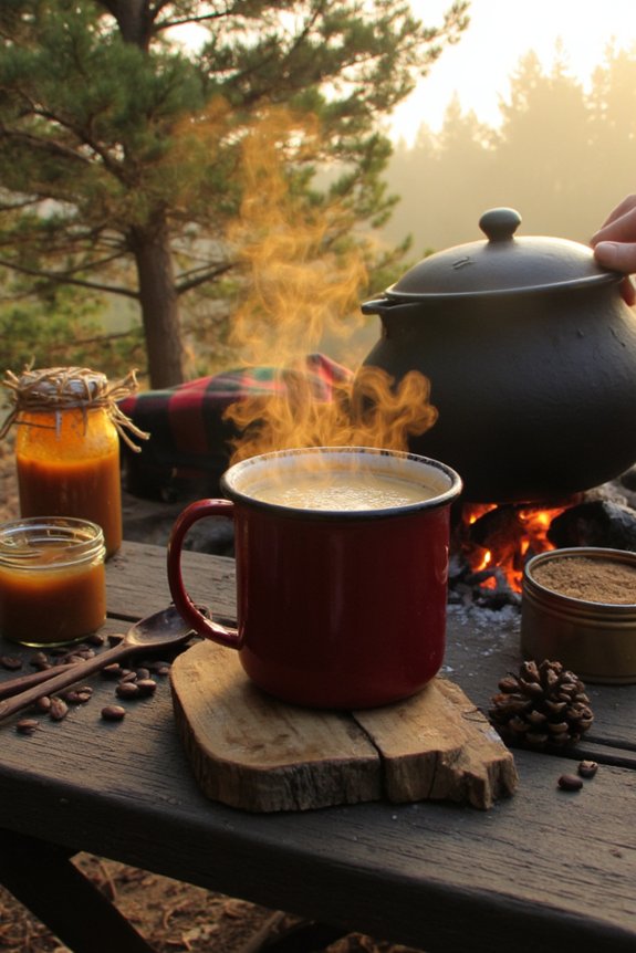 layered vanilla caramel campfire coffee