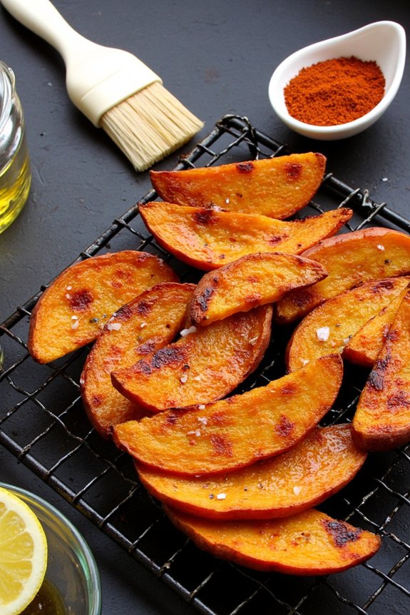 lightly oil for crispy exterior