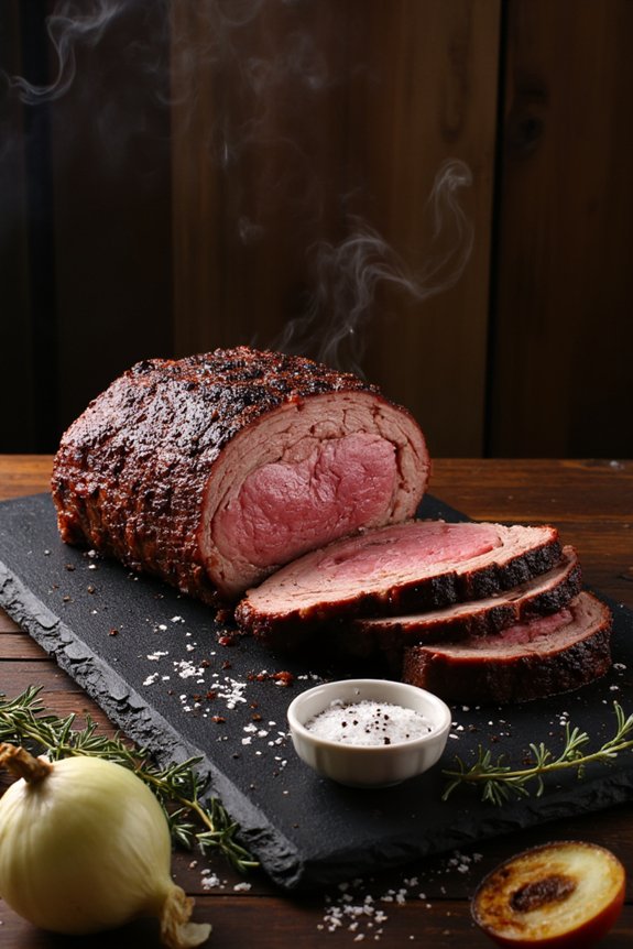 low and slow smoked brisket