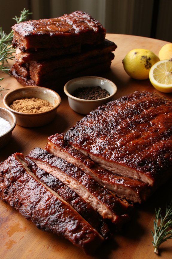 low and slow smoked ribs