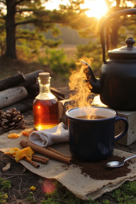maple bourbon campfire coffee