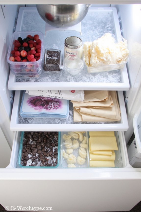 measure freezer clear space