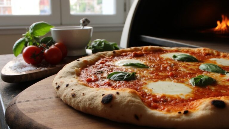 neapolitan pizza in portable oven