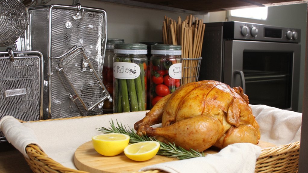 organize rotisserie accessories neatly