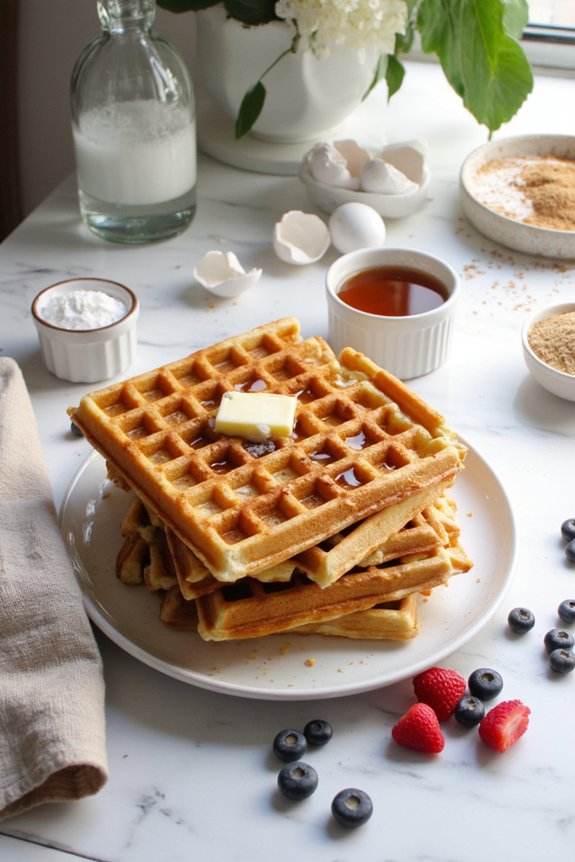 perfectly controlled buttered waffle iron