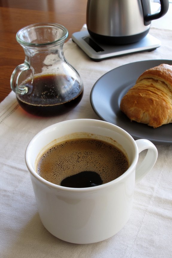 pour slowly in circles