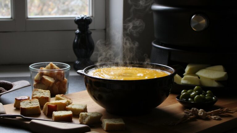 prevents electric fondue burning