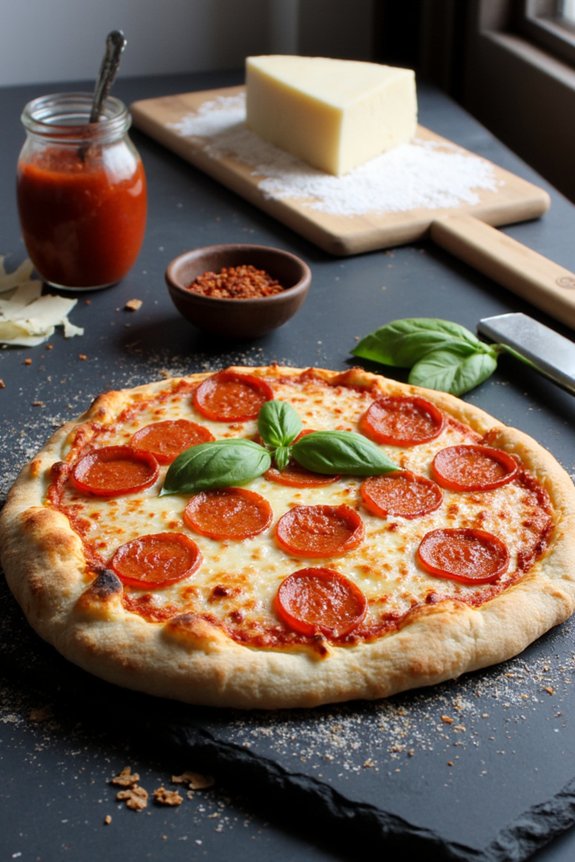 quick homemade pepperoni pizza
