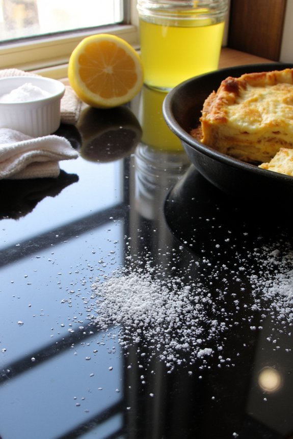 remove burnt on residue safely