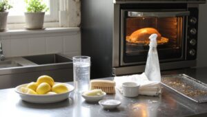 remove heavy baked on grease