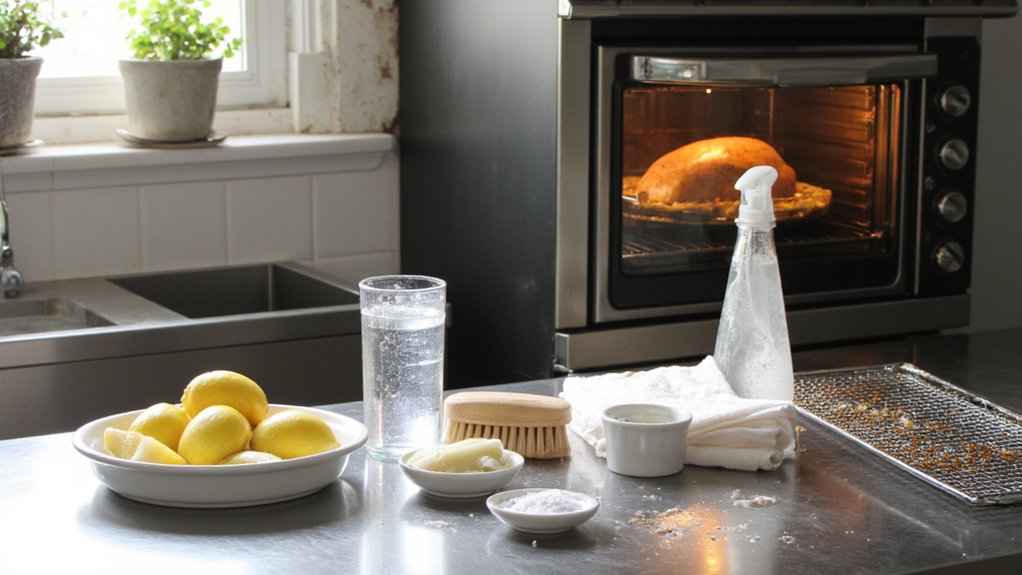 remove heavy baked on grease