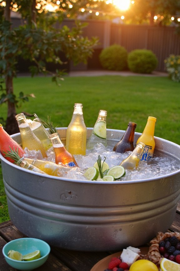 separate beverages with dividers