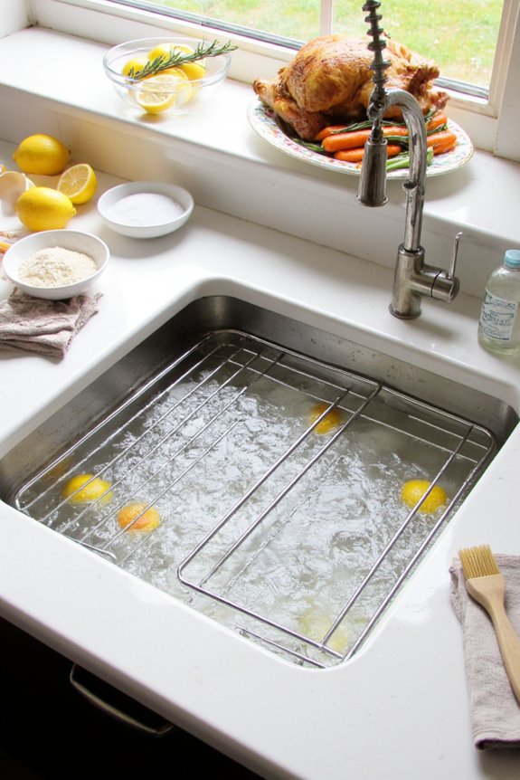 soak shake scrub reinstall racks