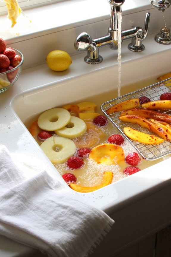 soak trays for easy cleanup