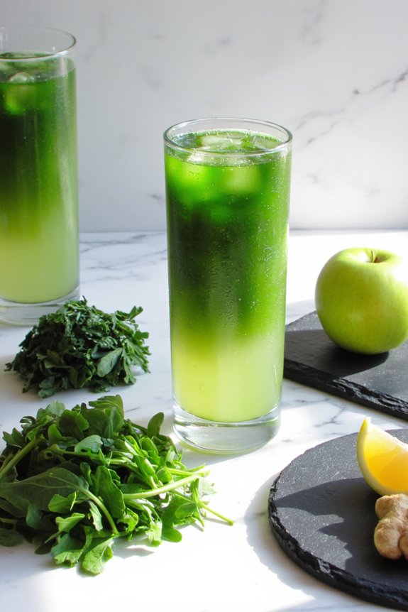 spinach kale wheatgrass apple