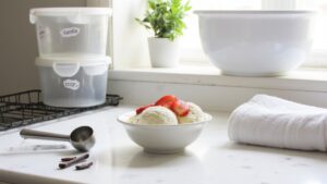 stack bowls with labels