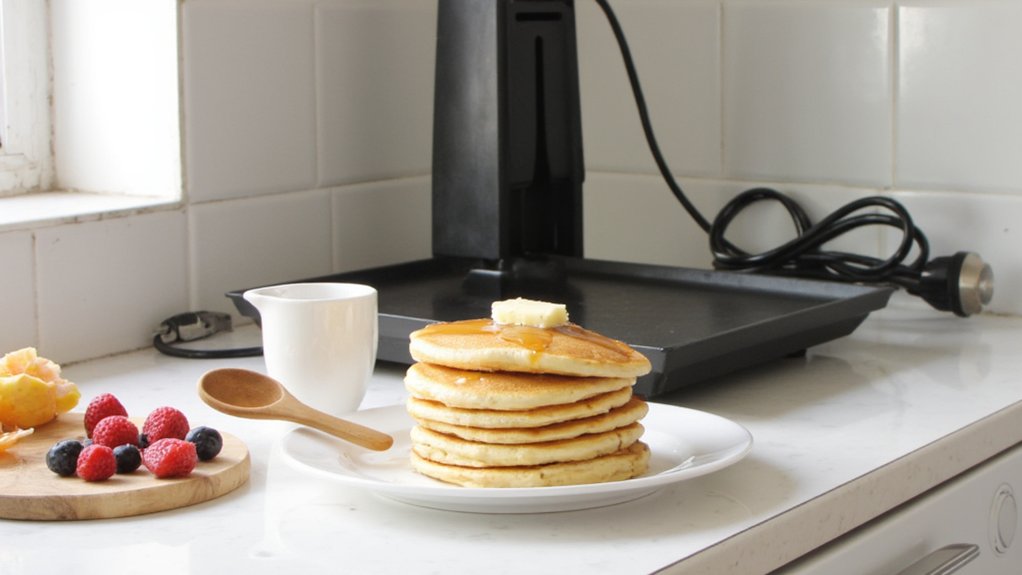 store griddle upright secured