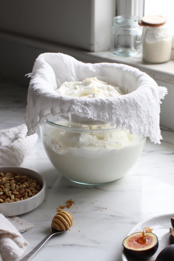 strain yogurt for thicker texture