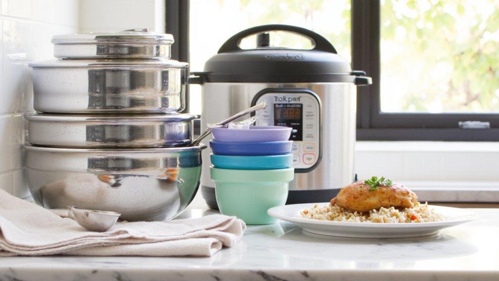 streamlined multi cooker accessory storage