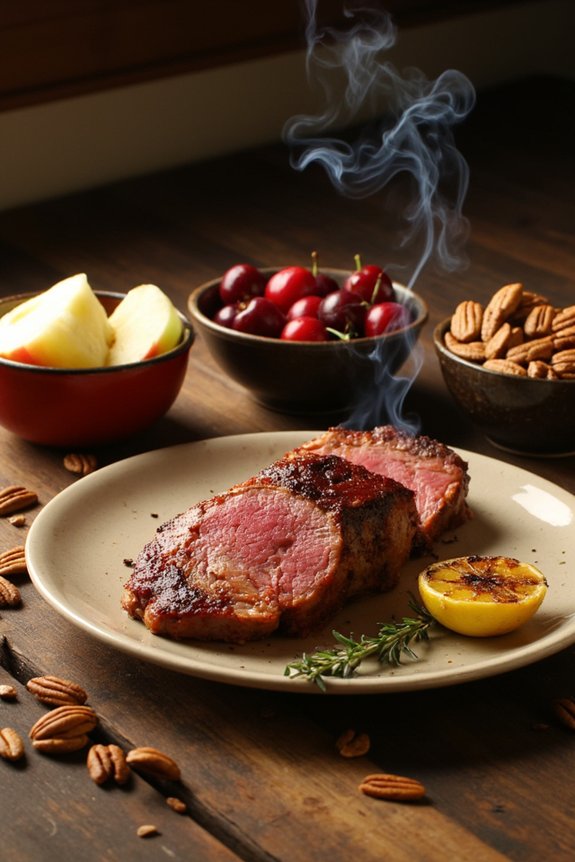 subtle sweet fruitwood smoke