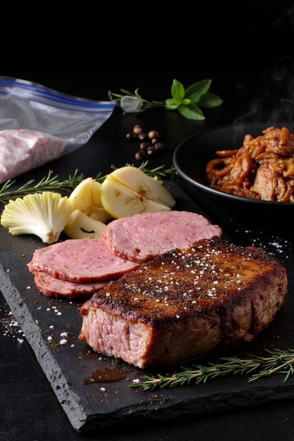 tender pork cooked sous vide