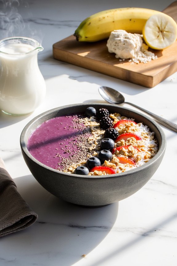 thick berry protein bowl
