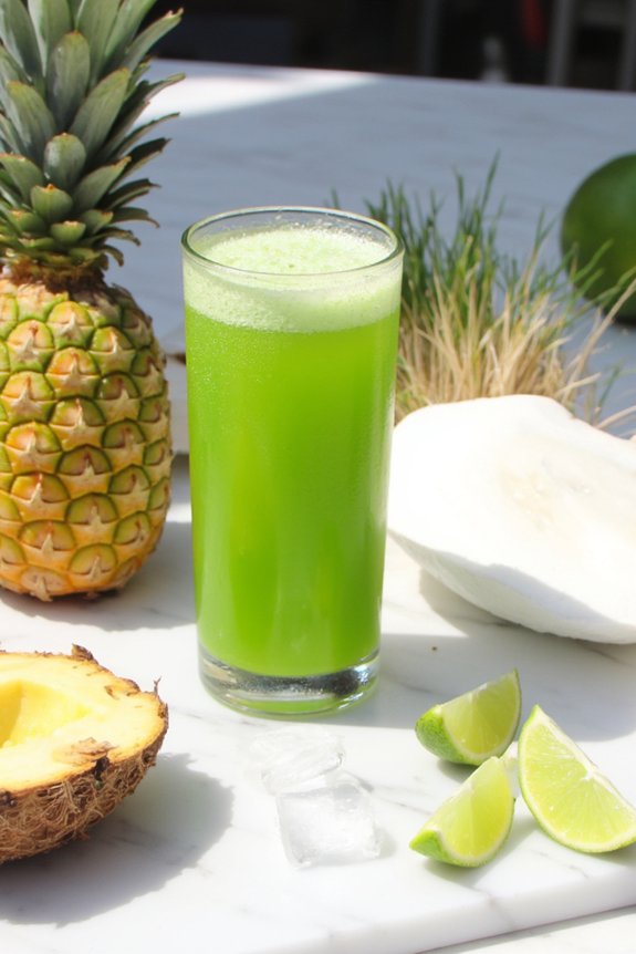 tropical pineapple coconut wheatgrass