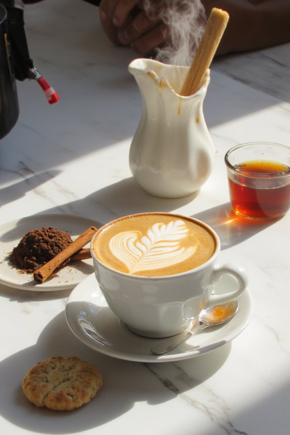 velvety caramel drizzled cappuccino bliss