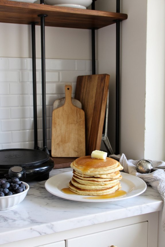 vertical griddle storage organization