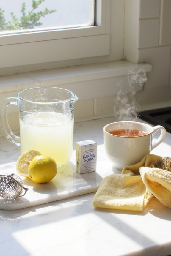 vinegar boil soak rinse