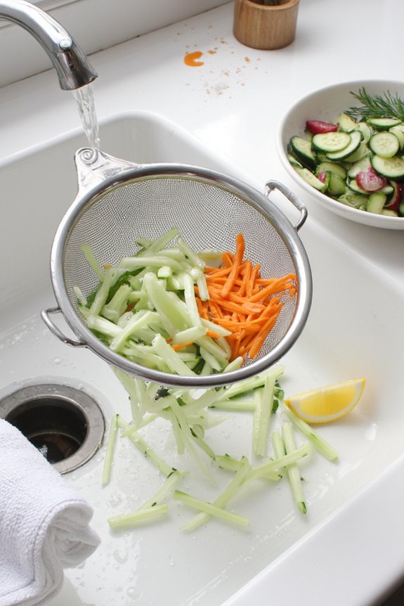 warm water and gentle brushing