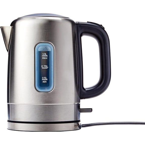 Amazon Basics Electric Stainless Steel Kettle 1.1 Qt