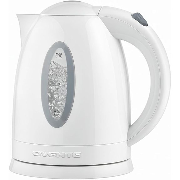 OVENTE Electric Kettle 1.7L Fast Boil White