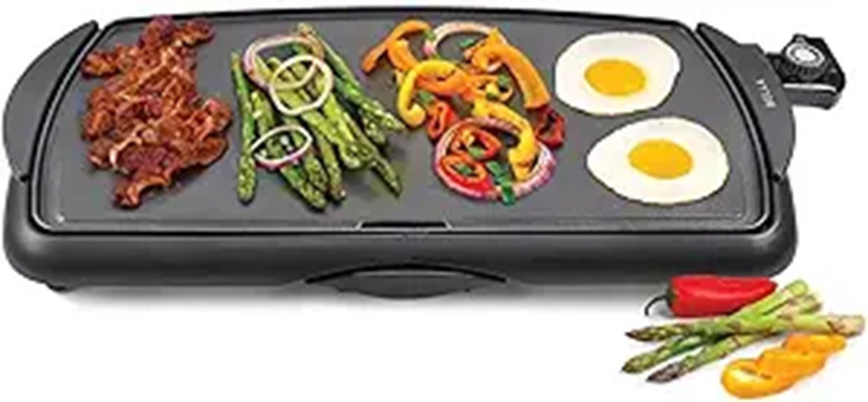 Bella Electric Non-Stick Griddle 10.5x20 Black